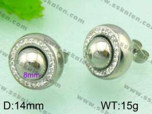 Stainless Steel Stone&Crystal Earring - KE50979-Z