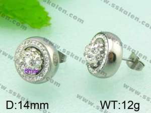  Stainless Steel Stone&Crystal Earring - KE50985-Z