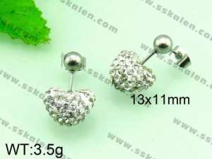Stainless Steel Stone&Crystal Earring - KE52463-Z
