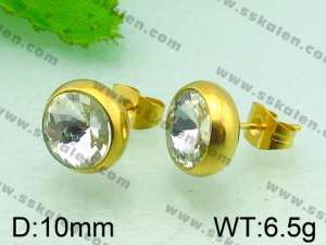 Stainless Steel Stone&Crystal Earring - KE52490-Z