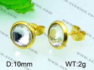 Stainless Steel Stone&Crystal Earring - KE54682-Z