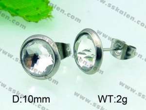 Stainless Steel Stone&Crystal Earring - KE54692-Z