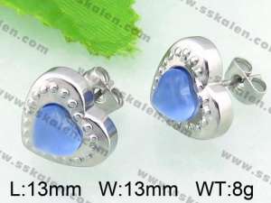 Stainless Steel Stone&Crystal Earring - KE55471-Z