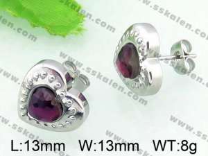 Stainless Steel Stone&Crystal Earring - KE55476-Z