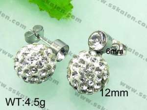 Stainless Steel Stone&Crystal Earring - KE55632-Z