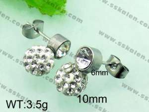 Stainless Steel Stone&Crystal Earring - KE55633-Z