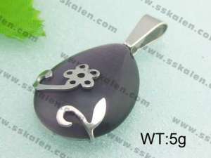 Stainless Steel Stone&Crystal Pendant - KP27698-K