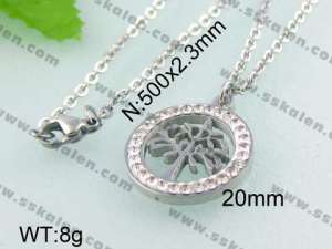 Stainless Steel Stone&Crystal Pendant - KP34684-Z