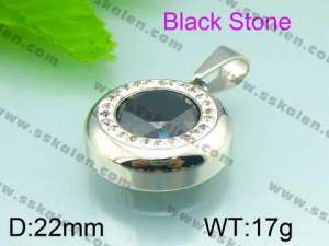 Stainless Steel Stone&Crystal Pendant  - KP39115-K