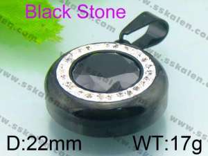 Stainless Steel Stone&Crystal Pendant  - KP39127-K