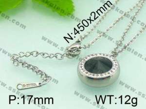 Stainless Steel Stone&Crystal Pendant  - KP39814-Z