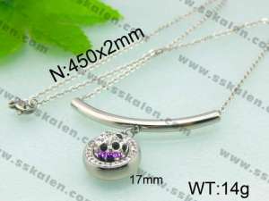 Stainless Steel Stone&Crystal Pendant  - KP39875-Z