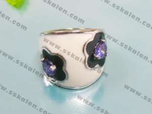 Stainless Steel Stone&Crystal Ring - KR14949-D