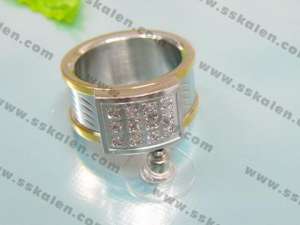 Stainless Steel Stone&Crystal Ring - KR14987-D
