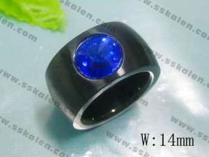 Stainless Steel Stone&Crystal Ring - KR15484-D