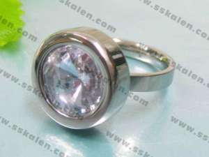 Stainless Steel Stone&Crystal Ring - KR16965-D