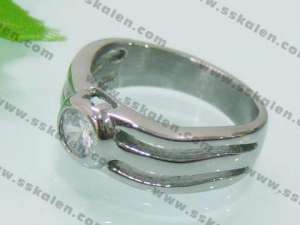 Stainless Steel Stone&Crystal Ring - KR17457-D