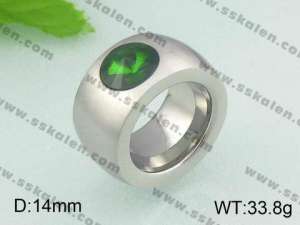 Stainless Steel Stone&Crystal Ring - KR20025-K