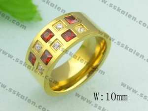  Stainless Steel Stone&Crystal Ring - KR20218-D