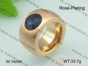 Stainless Steel Stone&Crystal Ring - KR20287-D