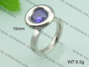 Stainless Steel Stone&Crystal Ring - KR20604-D
