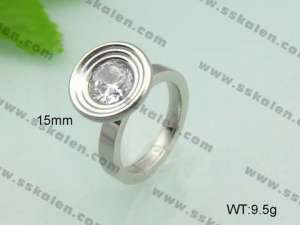 Stainless Steel Stone&Crystal Ring - KR20613-D