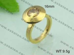 Stainless Steel Stone&Crystal Ring - KR20618-D