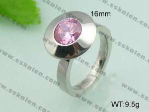 Stainless Steel Stone&Crystal Ring - KR20621-D
