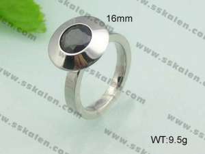 Stainless Steel Stone&Crystal Ring - KR20622-D