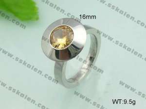 Stainless Steel Stone&Crystal Ring - KR20624-D