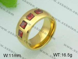  Stainless Steel Stone&Crystal Ring - KR20685-D