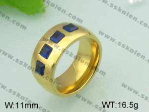  Stainless Steel Stone&Crystal Ring - KR20686-D