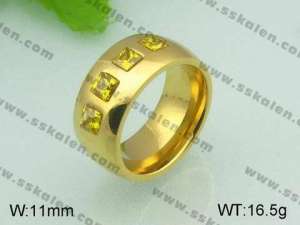  Stainless Steel Stone&Crystal Ring - KR20687-D