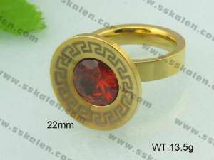 Stainless Steel Stone&Crystal Ring - KR20811-D