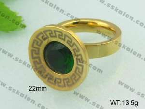 Stainless Steel Stone&Crystal Ring - KR20815-D
