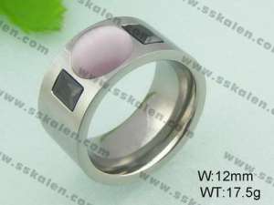 Stainless Steel Stone&Crystal Ring - KR20862-D