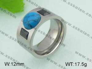 Stainless Steel Stone&Crystal Ring - KR20875-D