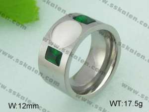 Stainless Steel Stone&Crystal Ring - KR20893-D