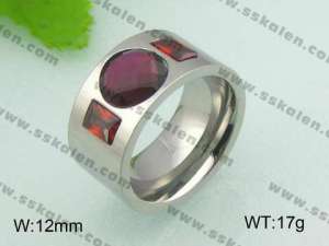 Stainless Steel Stone&Crystal Ring - KR21011-D