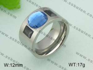  Stainless Steel Stone&Crystal Ring - KR21016-D