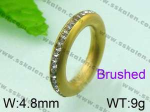  Stainless Steel Stone&Crystal Ring - KR28216-K