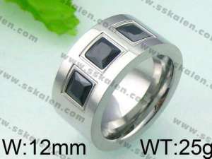  Stainless Steel Stone&Crystal Ring - KR28333-K