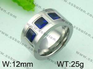 Stainless Steel Stone&Crystal Ring - KR28335-K