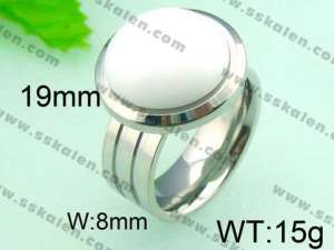  Stainless Steel Stone&Crystal Ring - KR29141-K