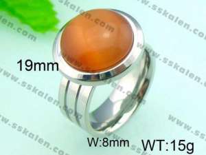  Stainless Steel Stone&Crystal Ring - KR29142-K