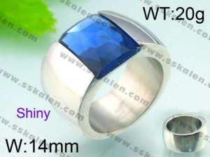  Stainless Steel Stone&Crystal Ring - KR29734-K