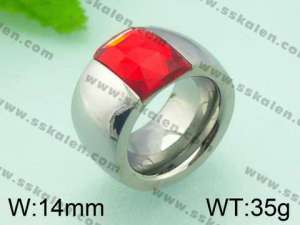  Stainless Steel Stone&Crystal Ring - KR30391-K