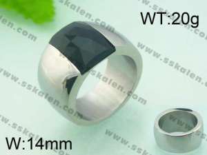  Stainless Steel Stone&Crystal Ring - KR30396-K