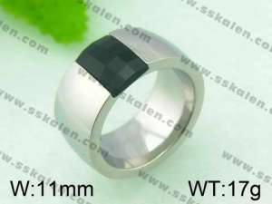 Stainless Steel Stone&Crystal Ring - KR30477-K