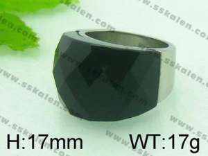 Stainless Steel Stone&Crystal Ring - KR30740-K